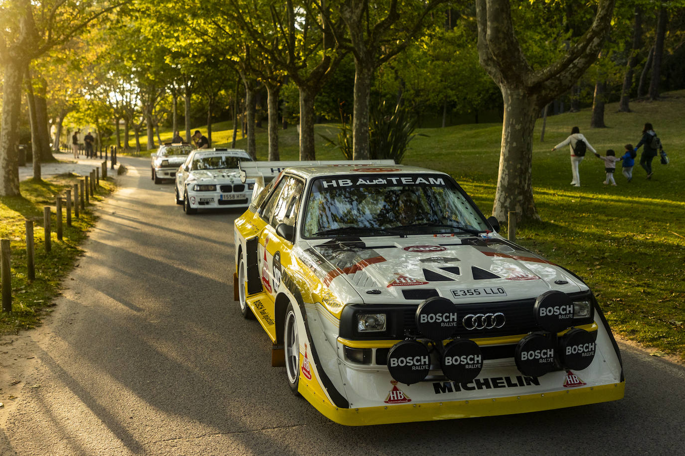 Las unidades que más interés están suscitando entre los aficionados son los espectaculares Audi Quattro S1, la última evolución que la marca alemana fabricó para competir en el Campeonato del Mundo de Rallies.