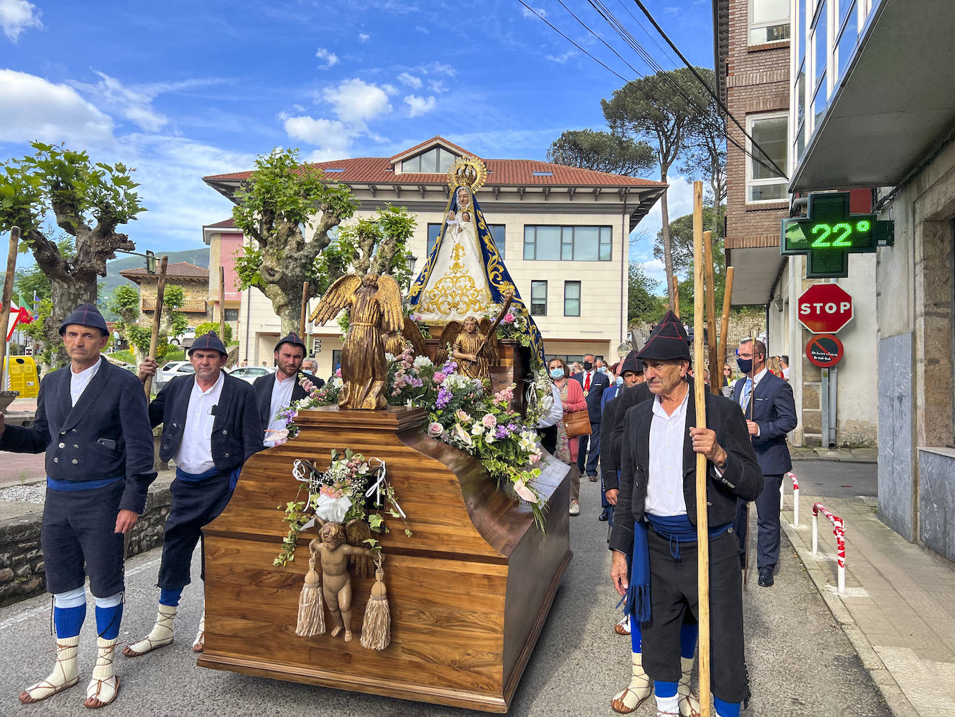 La procesión recorrió las principales calles de Selaya. 