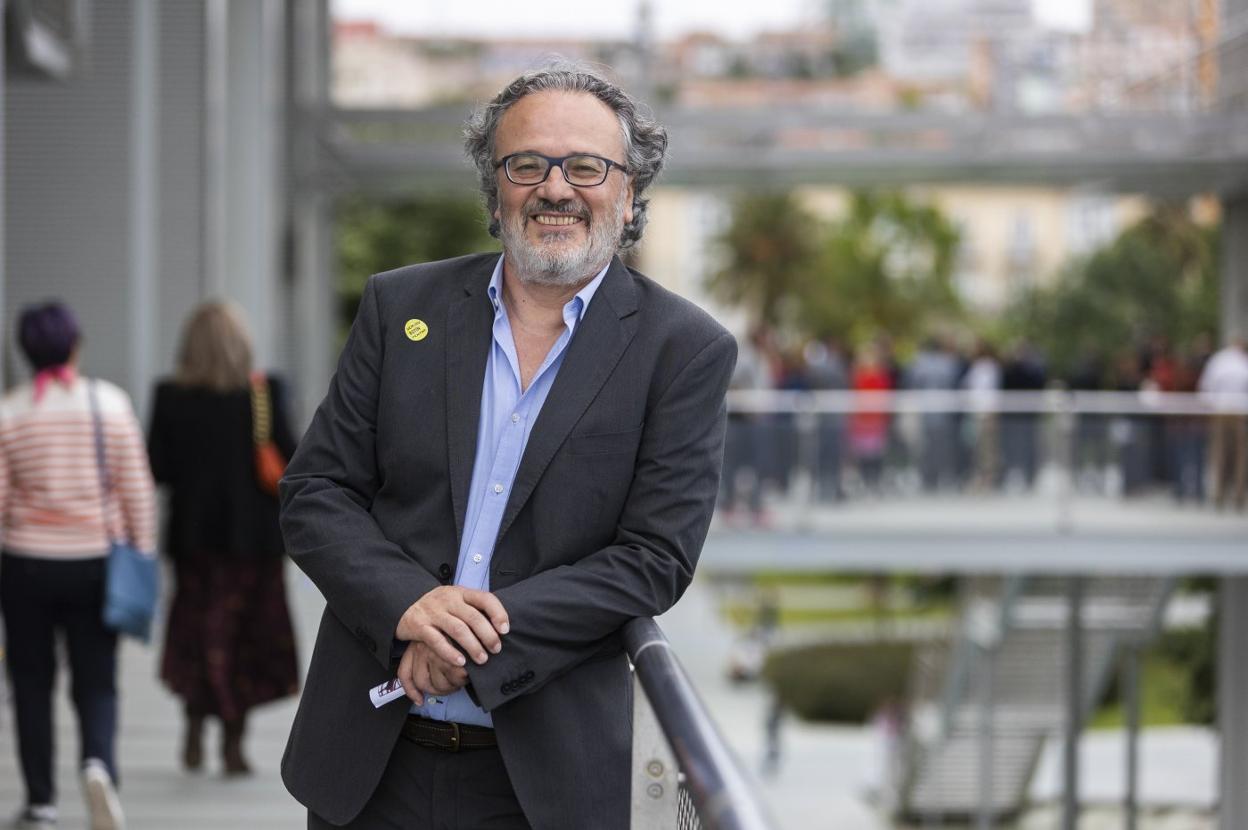 El periodista cántabro Miguel Ángel Noceda, este fin de semana en Santander, donde ha sido elegido presidente de la FAPE. 