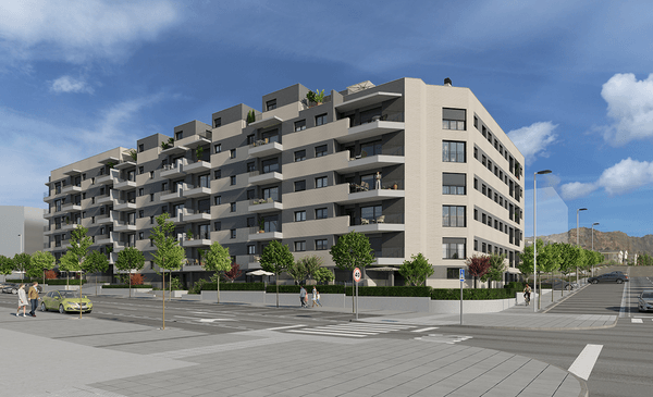 Infografía del edificio que se construirá en Peñacastillo. 