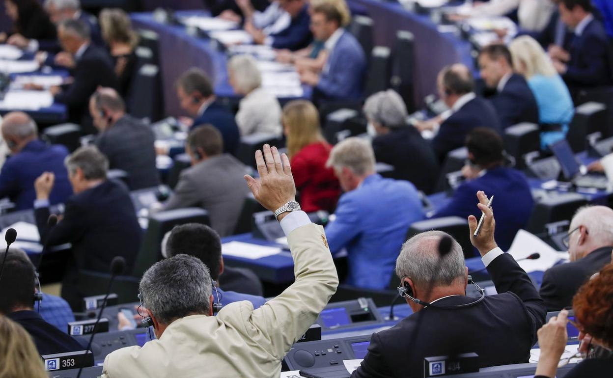 Votación este martes en el Parlamento Europeo, en Estrasburgo.