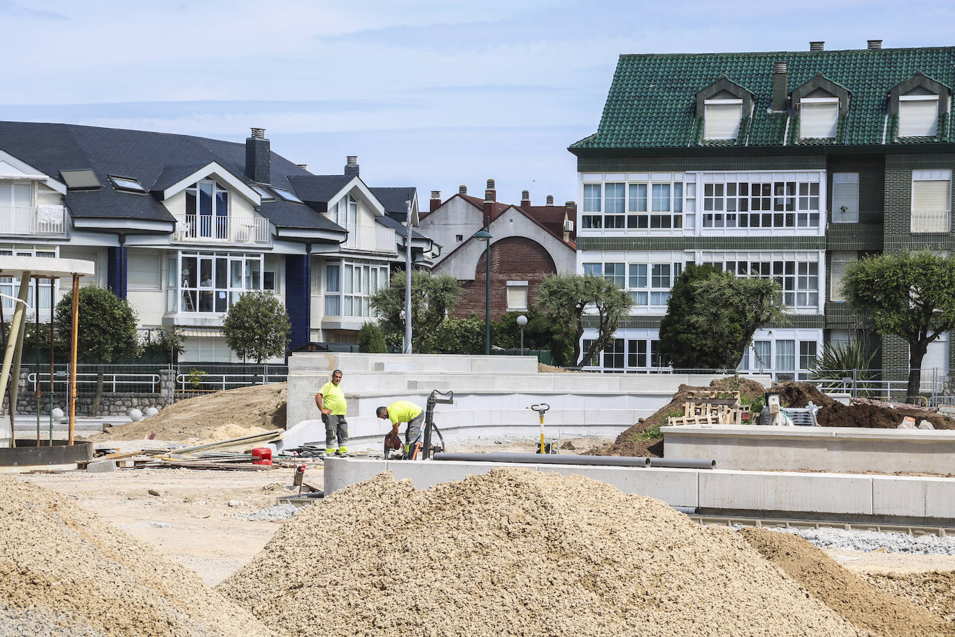 Fotos: Las obras de la plaza de Somo, en imágenes