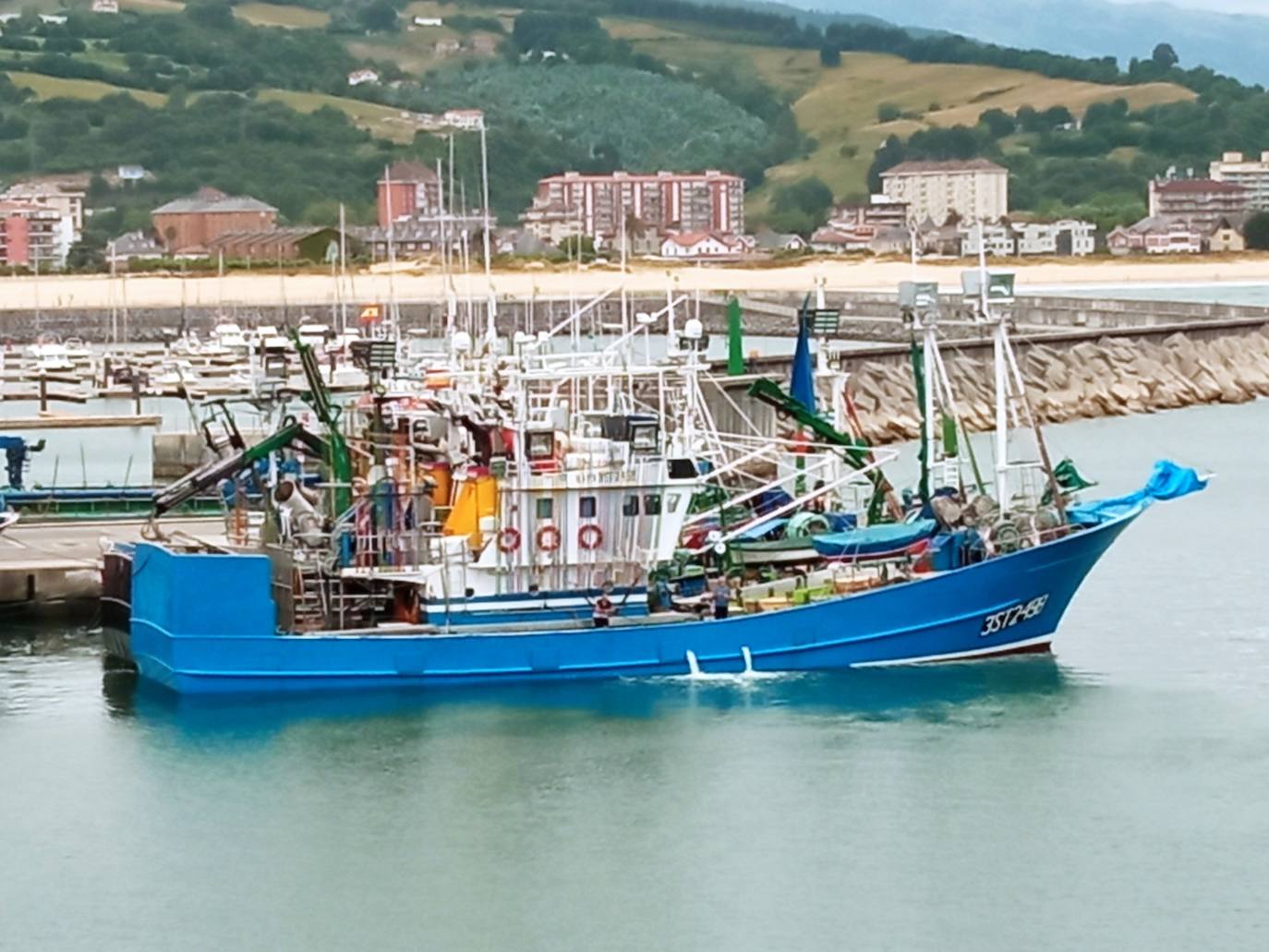 Cuatro barcos 'de pulso' y uno de cacea arrancan la semana con un precio medio de 6 euros el kilo por los bonitos grandes y de 4,20 euros el kilo de los medianos.