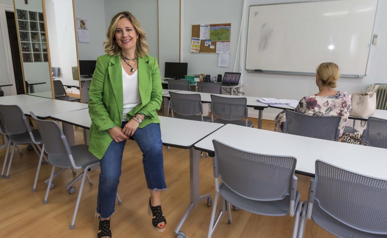 Ana Gutiérrez, en la sede de la Asociación Nueva Vida, en Peñacastillo. 