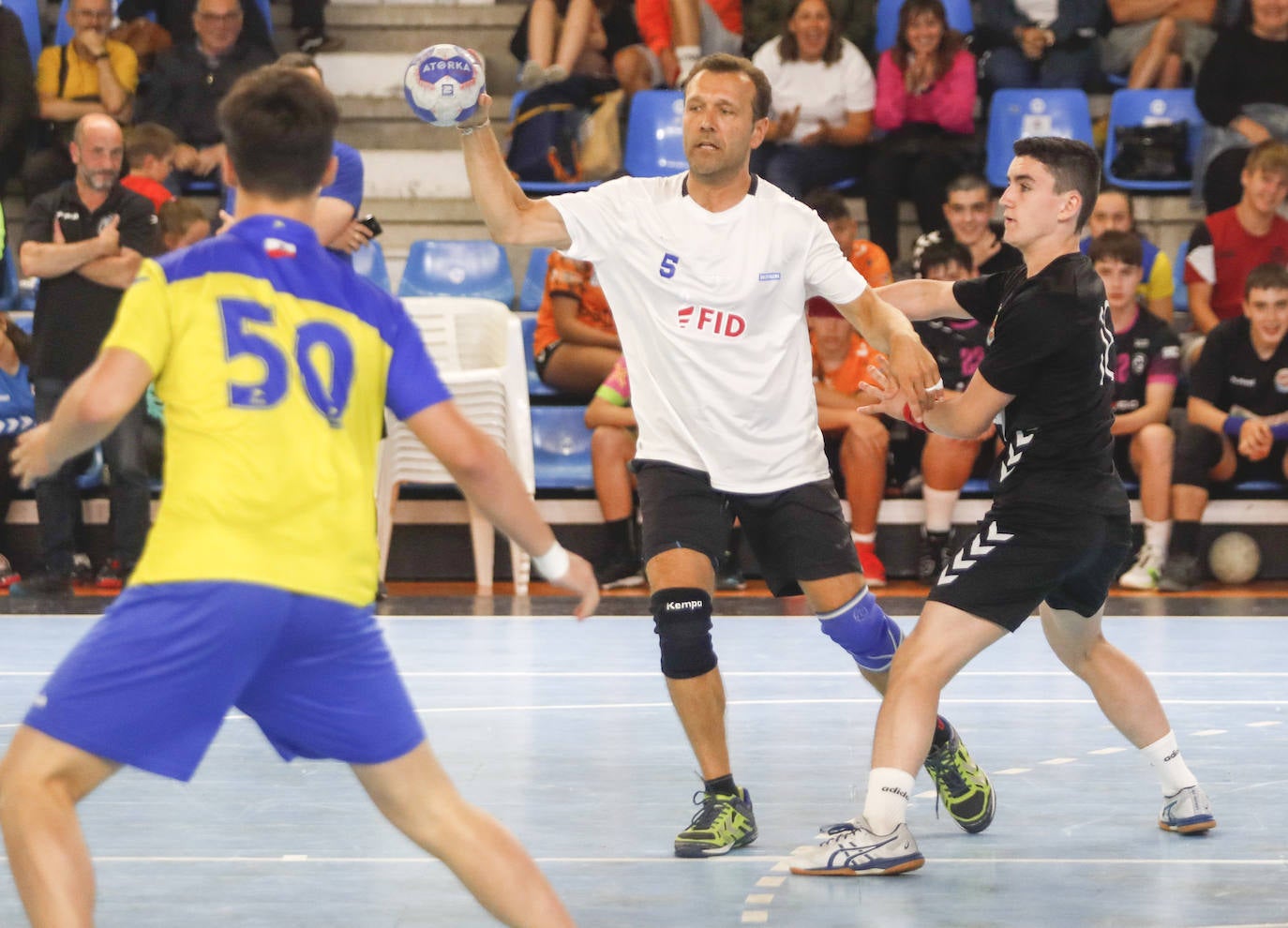 Juan Domínguez, en el partido.