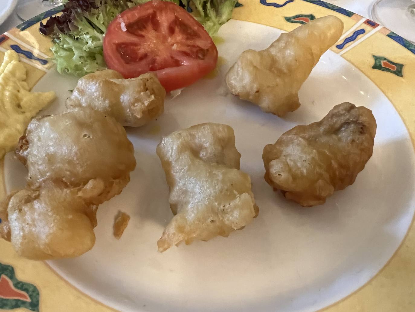 Merluza en tempura. 