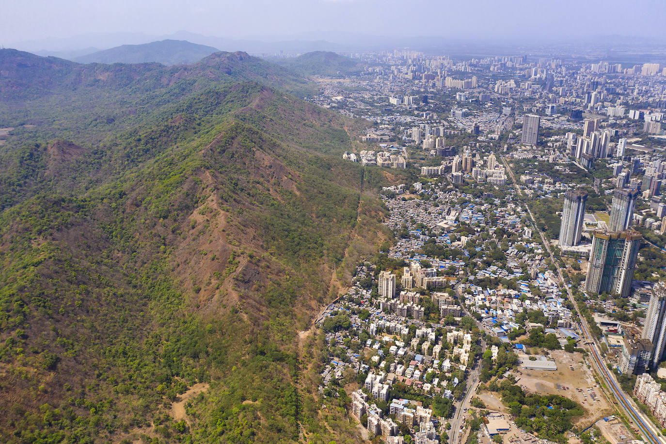 Parque Nacional Sanjay Gandhi, Bombay, India. En Mumbai, no es raro encontrarse con un gran felino. Aquí, existe una relación única entre leopardos y humanos, desarrollada gracias a los esfuerzos de la comunidad indígena Warli, el Departamento Forestal de Maharashtra y grupos de ciudadanos locales. Durante muchos años, han cultivado la conciencia en torno a estas criaturas para ayudar a crear una convivencia cuidadosa. Aunque todavía ocurren incidentes, este fotógrafo espera demostrar que puede existir una armonía entre animales humanos y no humanos.