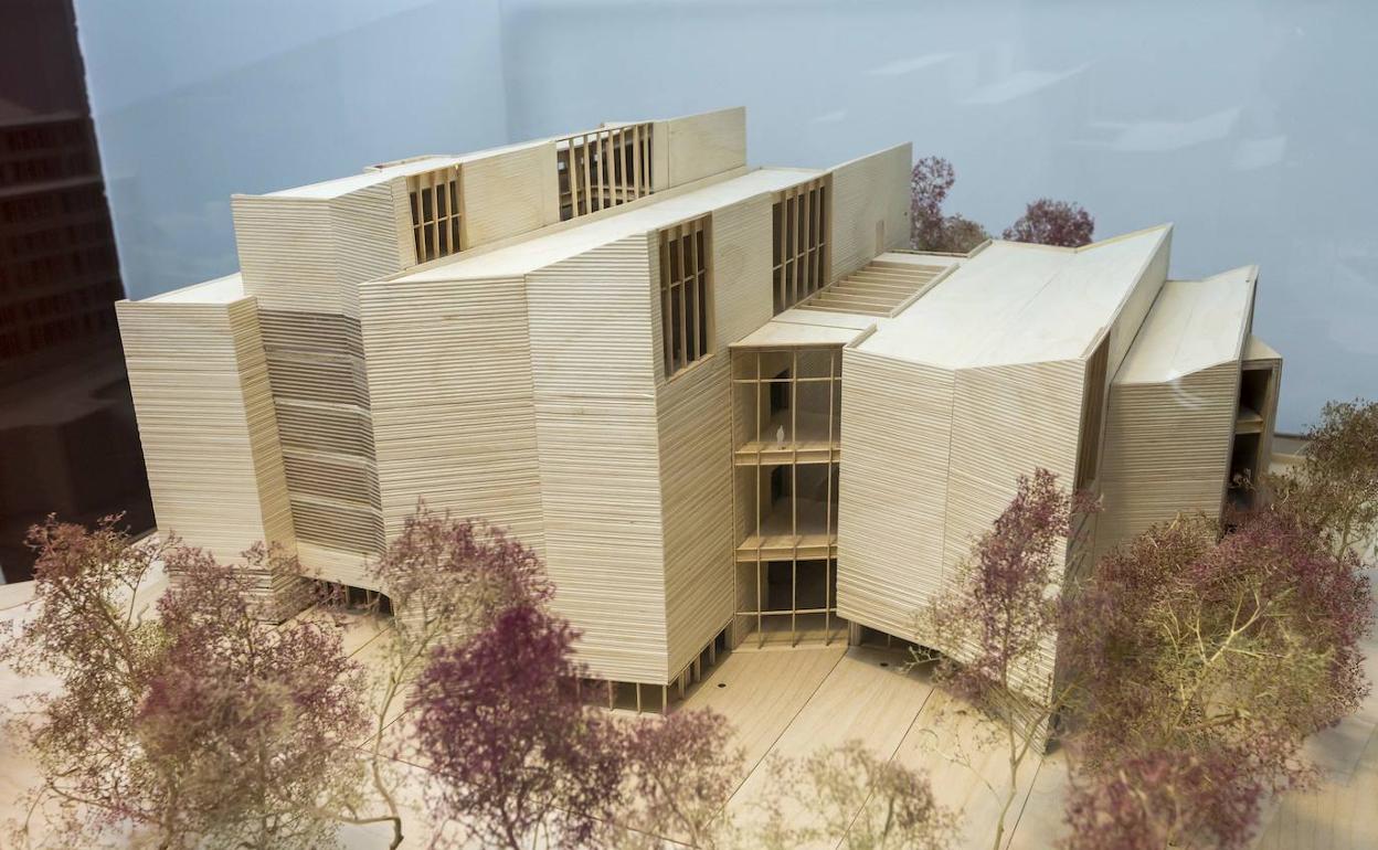 Maqueta del edificio diseñado por estudio arquitectónico de Mendoza y Partida