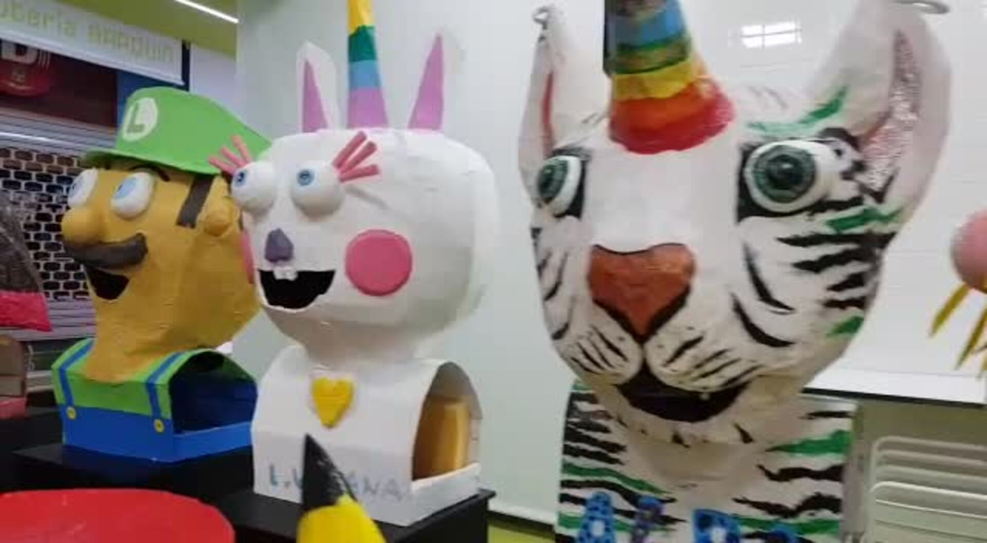 Cabezudos realizados por los niños de Torrelavega desfilarán en La Patrona