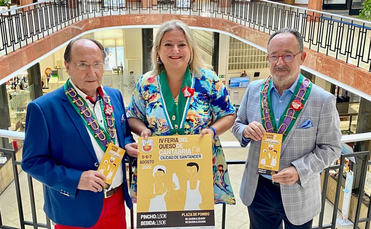 Miguel Ángel Díaz, Lorena Gutiérrez y Emilio Santos Rey, en la presentación de la feria.