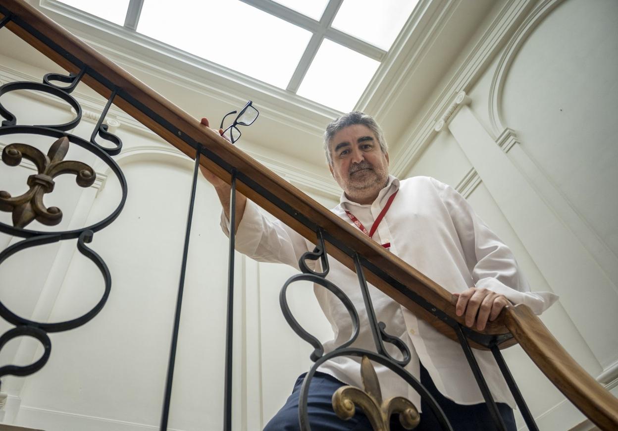 El embajador español de la Unesco y exministro de Cultura, José Manuel Rodríguez Uribes, en la UIMP. 