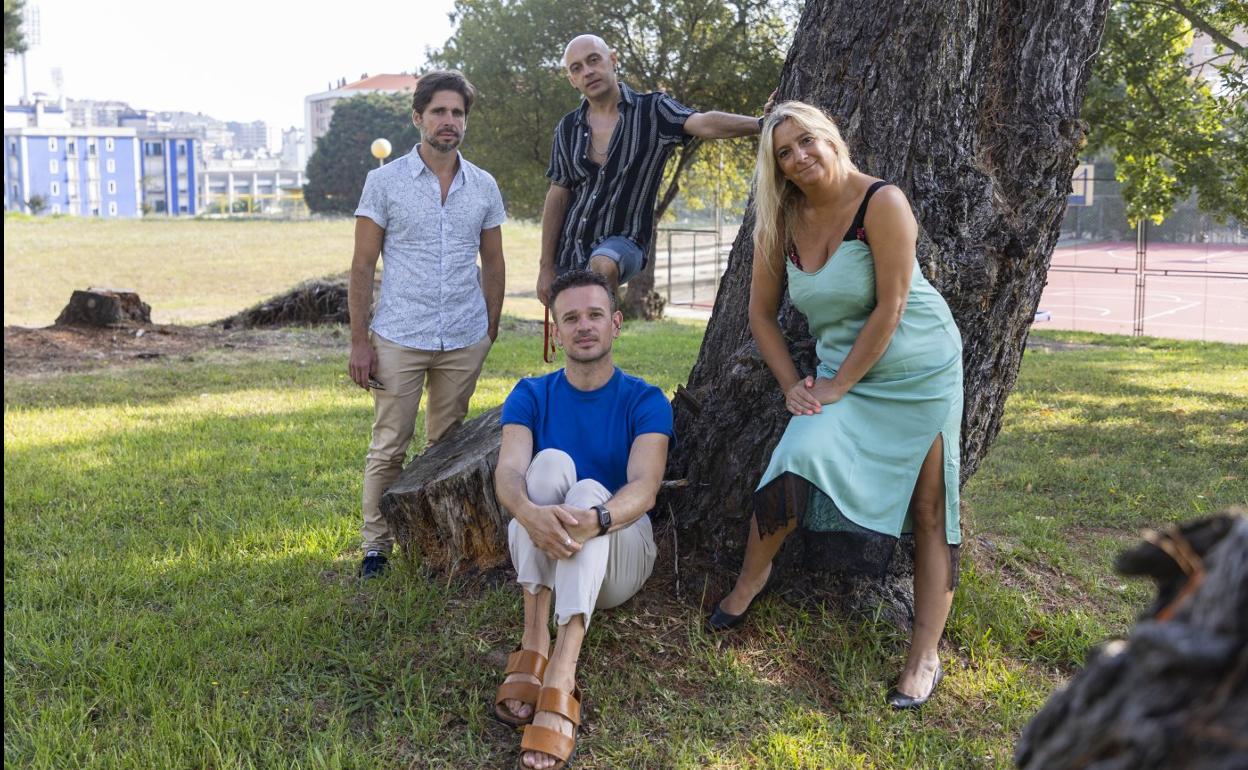 Damià Carbonell, Pedro Javier Chamizo, Paco Azorín y Cristina Presmanes, en Las Llamas