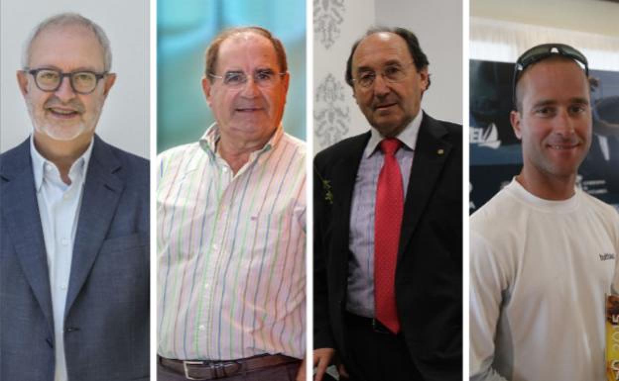 De izquierda a derecha. Lafuente, Martínez Teja, Díaz y Santurde del Arco 