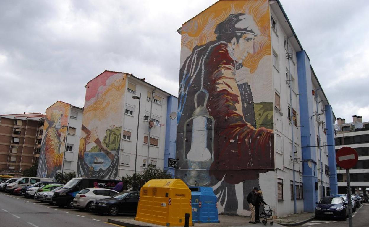 Los murales de los pescadores se han ido deteriorando con el paso del tiempo.