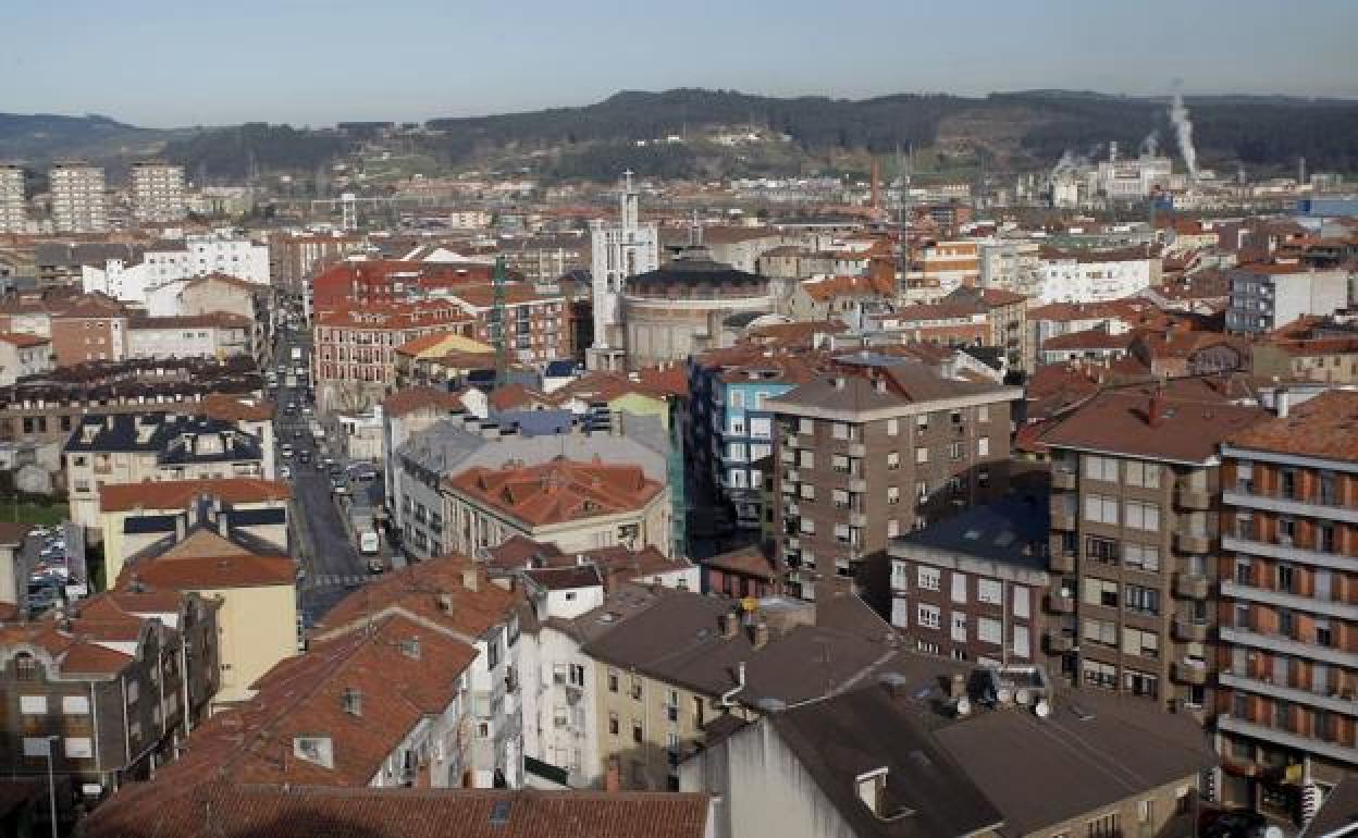 Imagen aérea de Torrelavega, localidad en la que se encuentra el restaurante