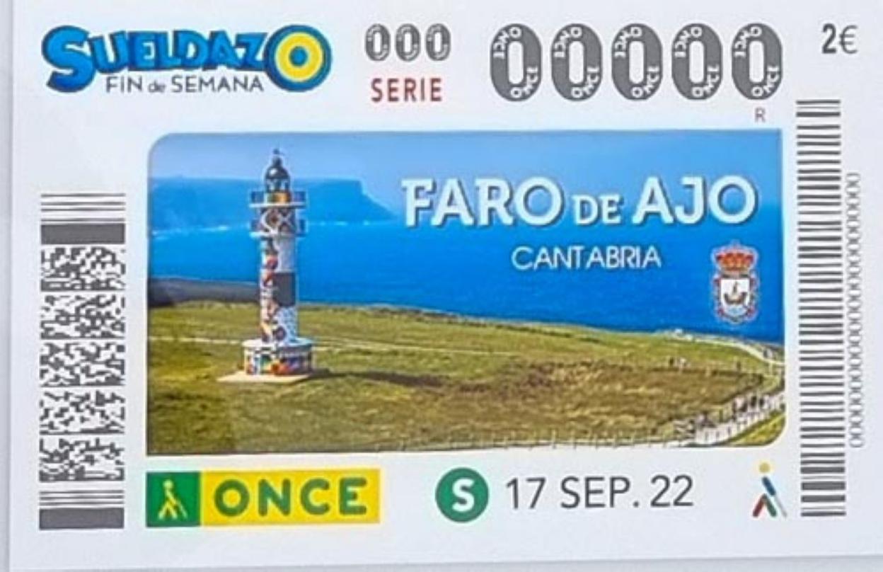 pCupón con el faro de Ajo.