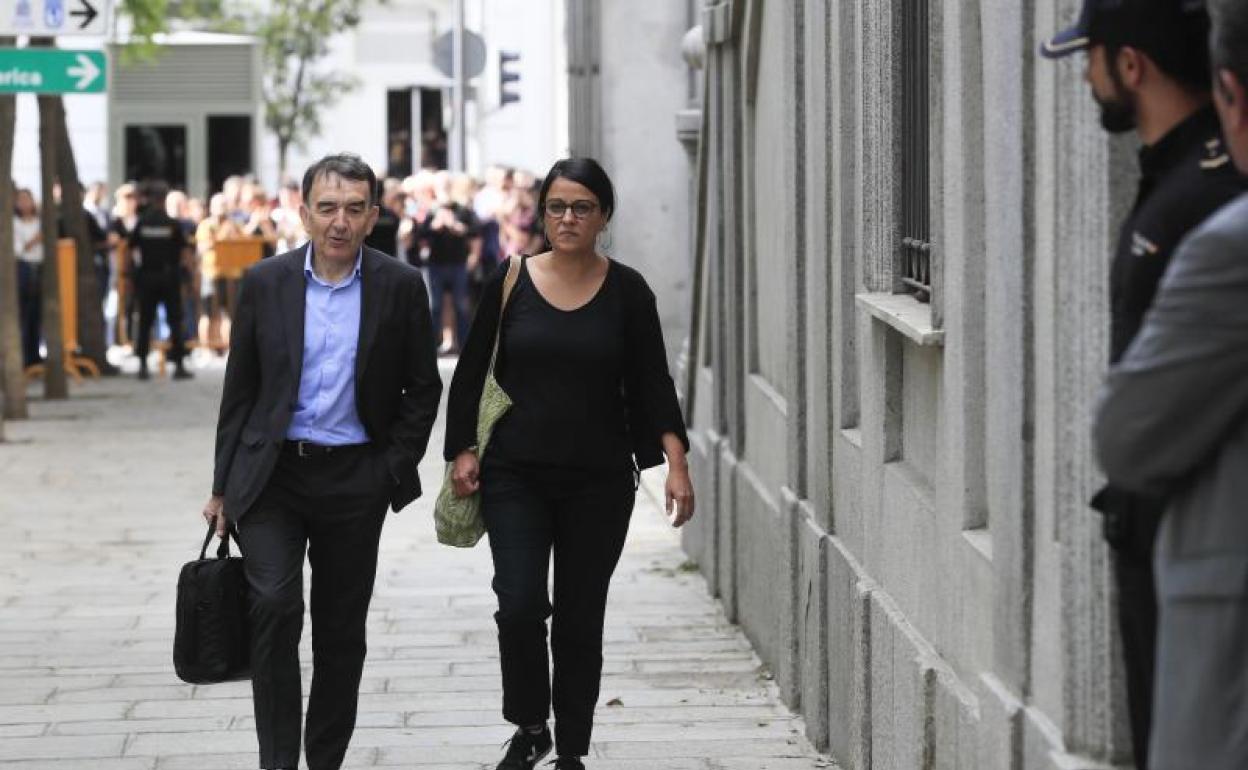 La exdiputada catalana de la CUP Anna Gabriel a su llegada al Tribunal Supremo. 