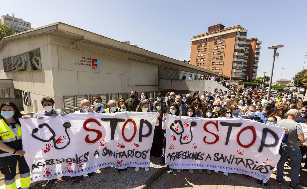 Manifestación en mayo en el sector sanitario contra las agresiones a médicos.