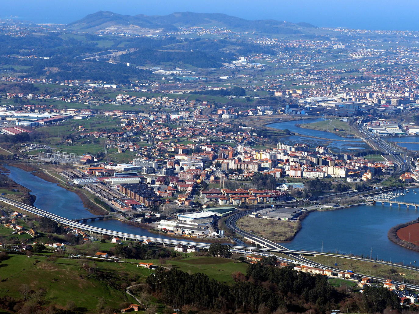 Vista aérea del municipio cántabro.