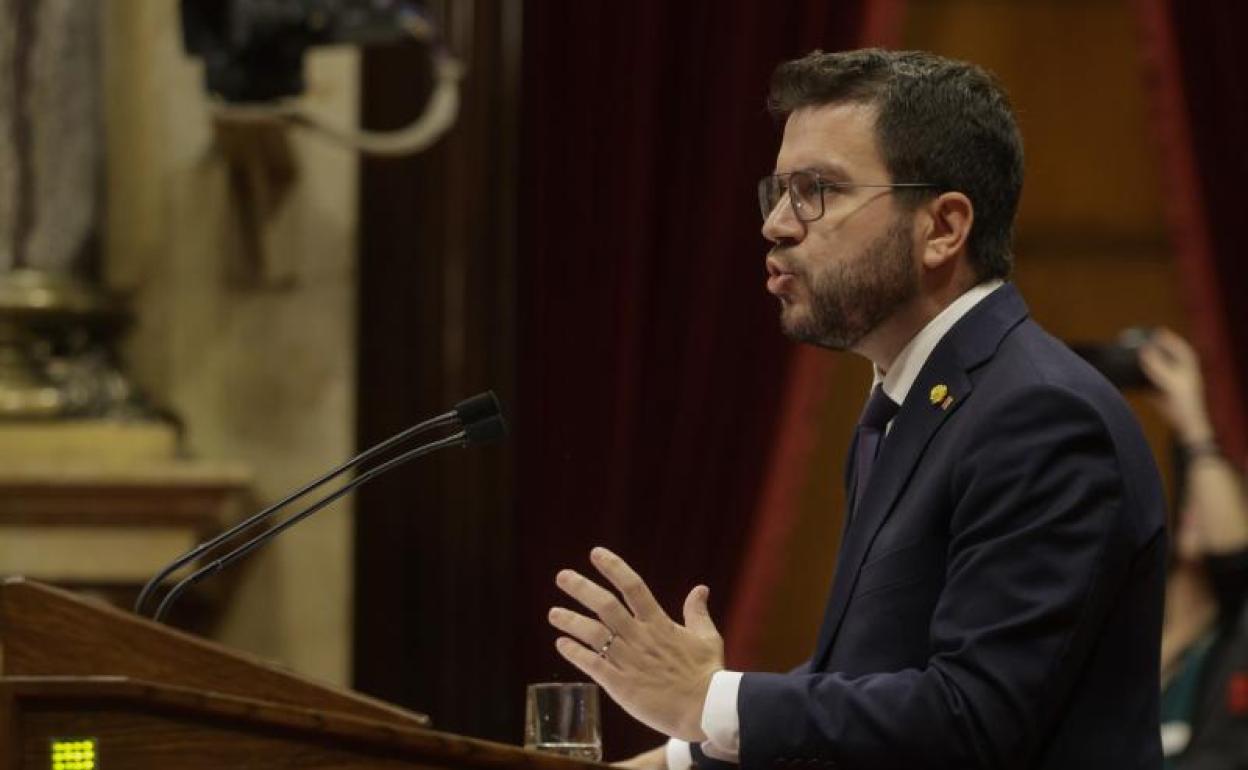 El presidente de la Generalitat, Pere Aragonès. 