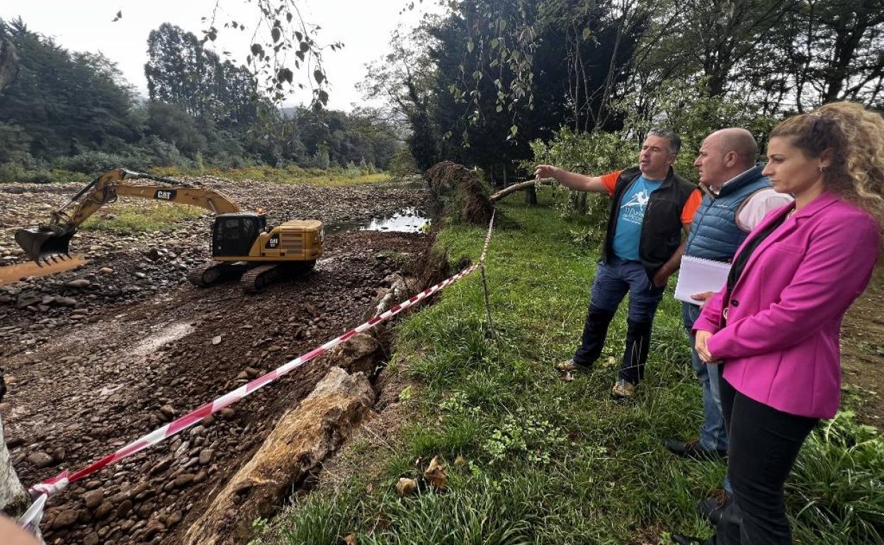 Ainoa Quiñones y Agustín Molleda en el comienzo de las obras.