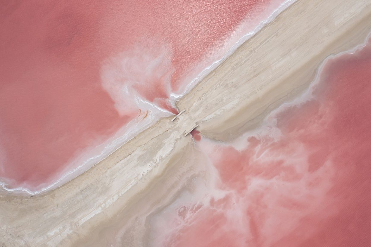 Las minas de sal de Las Coloradas en Yucatán. 