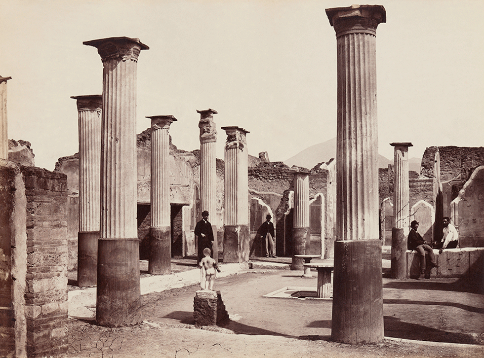 Giorgio Sommer, Casa di Marco Olconi, Pompei [Casa de Marco Olconi, Pompeya], 1862-1870. Papel a la albúmina, 27,8 x 36,9 cm. 