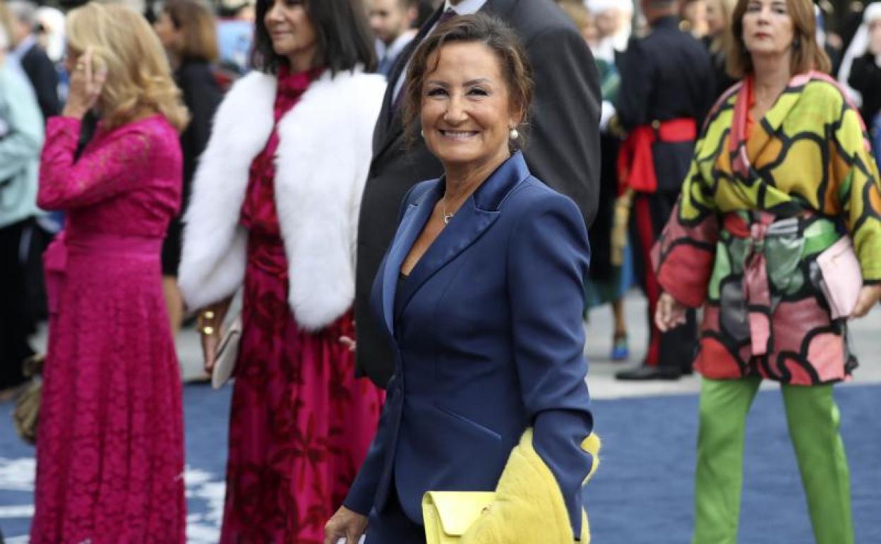 Paloma Rocasolano, madre de la Reina Letizia, en los Premios Princesa de Asturias 2022.