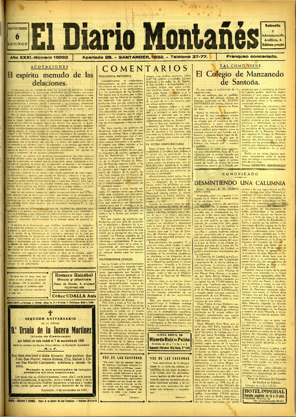 El periódico en 1932.