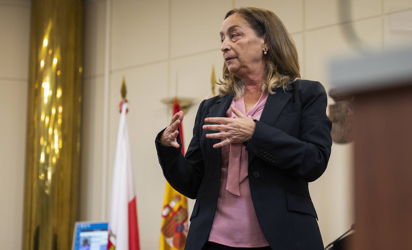 Carmen Merino, en el banquillo de acusada en la Audiencia.