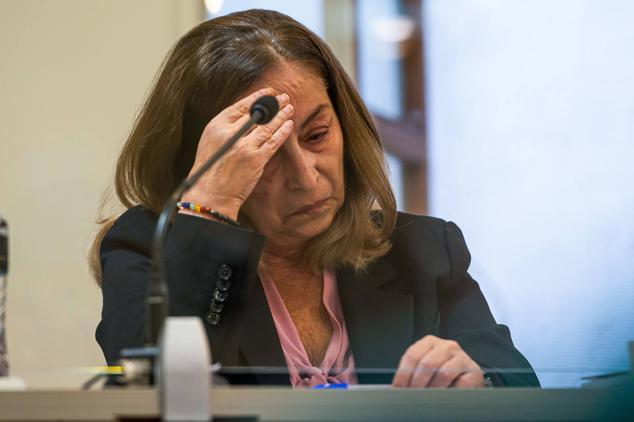 Carmen Merino, en el banquillo de acusada en la Audiencia.