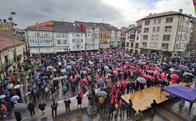 Imagen. Imágenes de la manifestación de esta mañana.