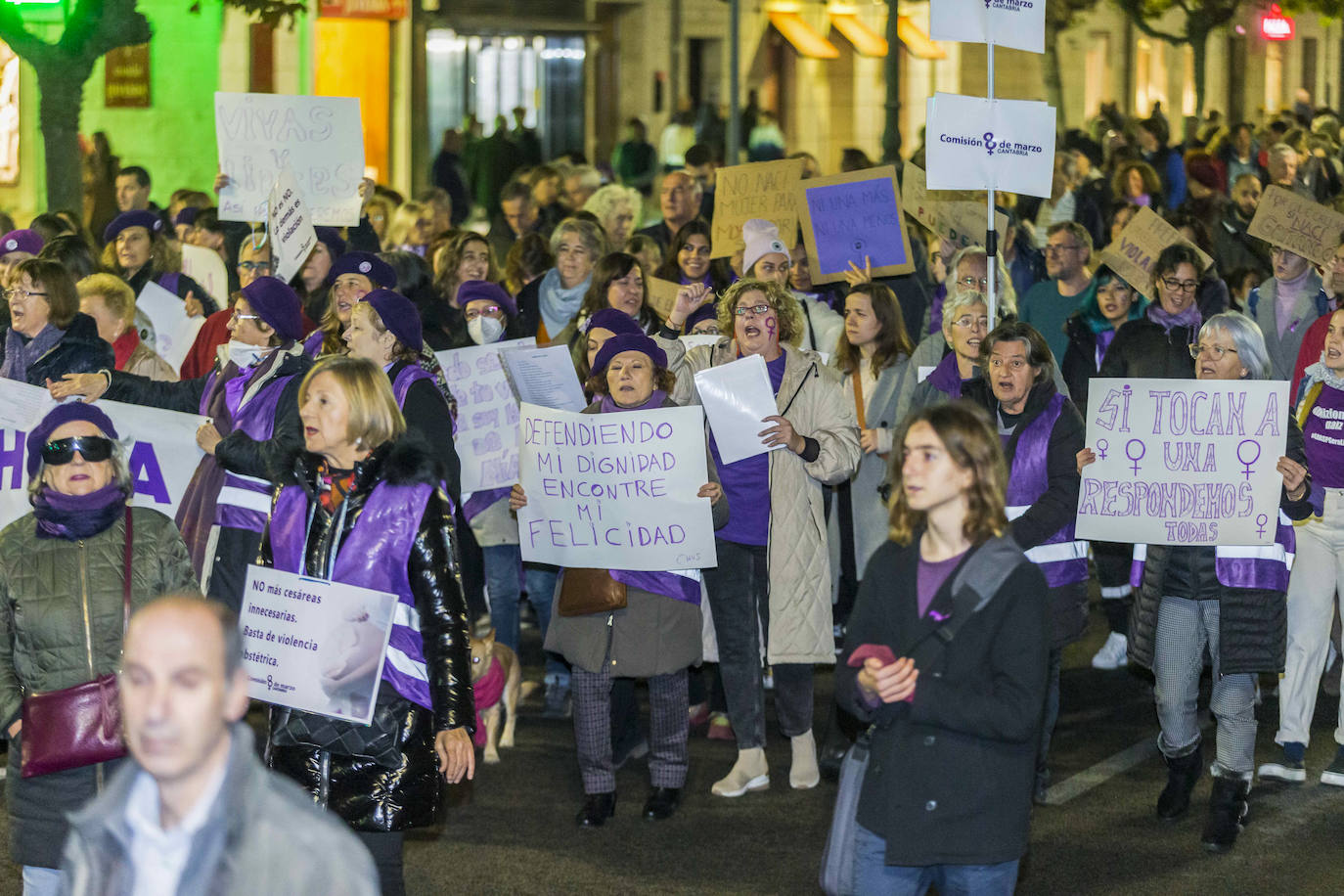 Más de 1.500 personas han recorrido las calles de Santander contra la violencia machista con motivo del 25N.