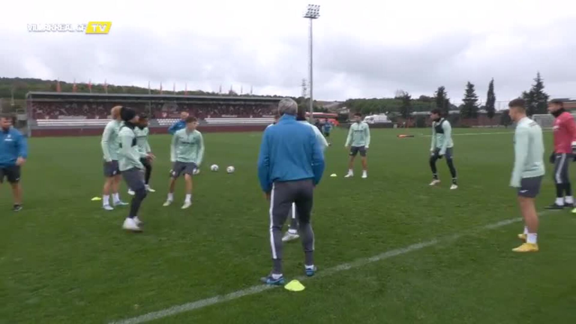 Último entrenamiento del Villarreal antes de enfrentarse al Galatasaray