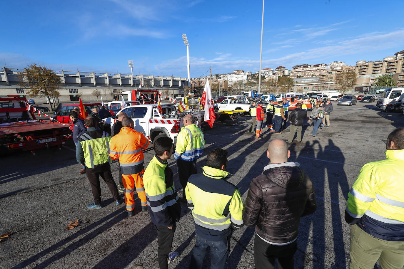 Fotos: Protesta de los gruistas en Santander