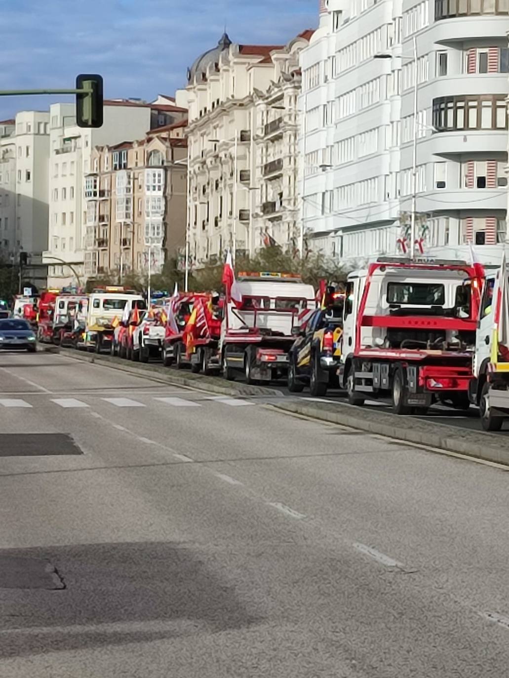 Fotos: Protesta de los gruistas en Santander