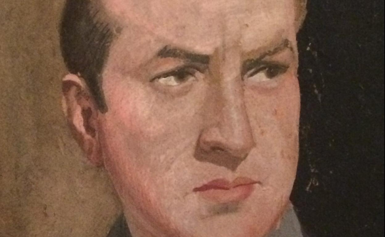 Autorretrato de Santiago Ontañón de los años 30. Abajo portada del libro, con prólogo de Benjamín Prado, que ha editado Renacimiento en su Biblioteca de la Memoria. 