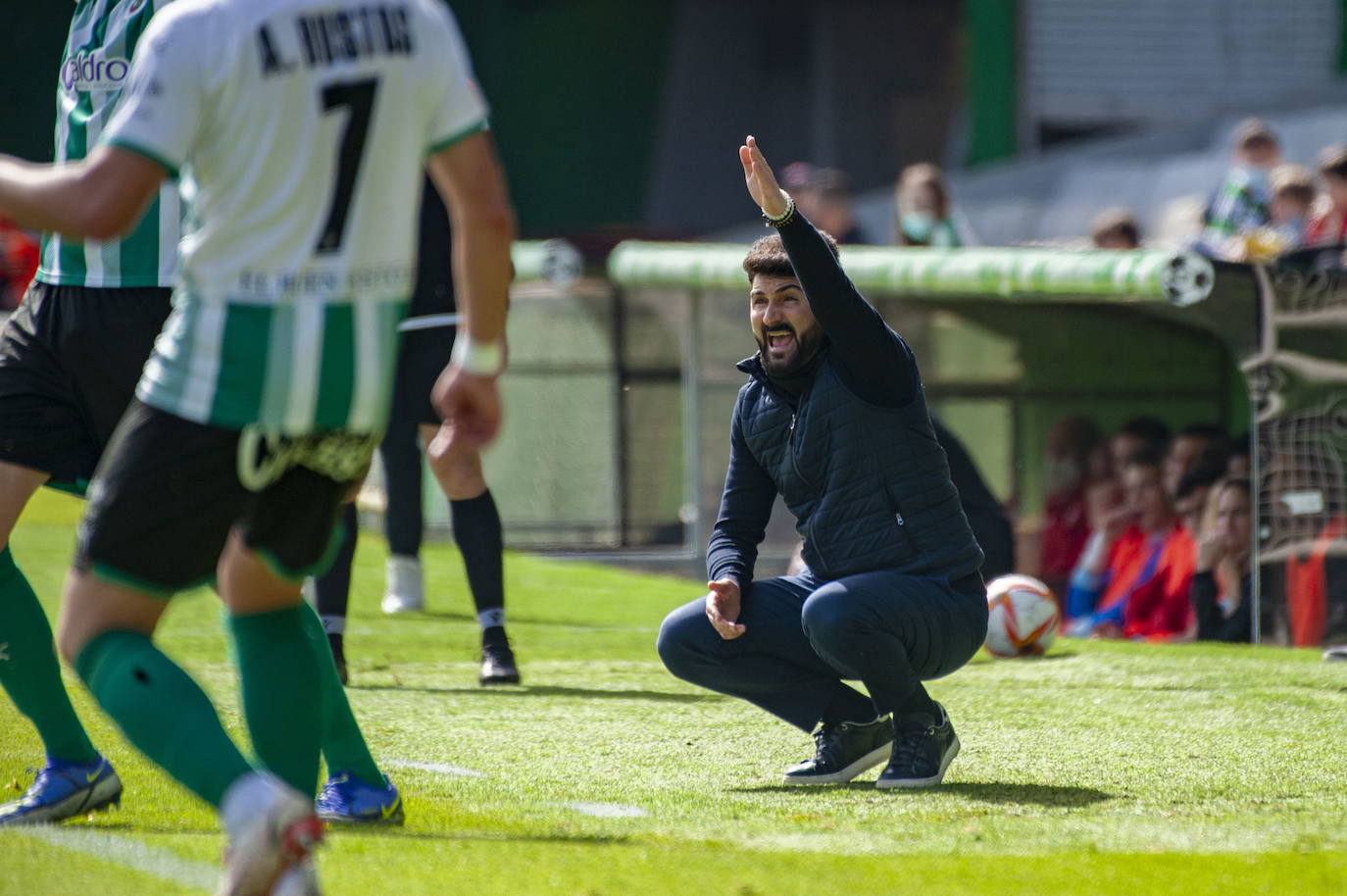 Durante un partido en su primera temporada.