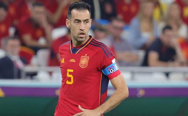 Sergio Busquets, durante un partido del Mundial de Qatar. 