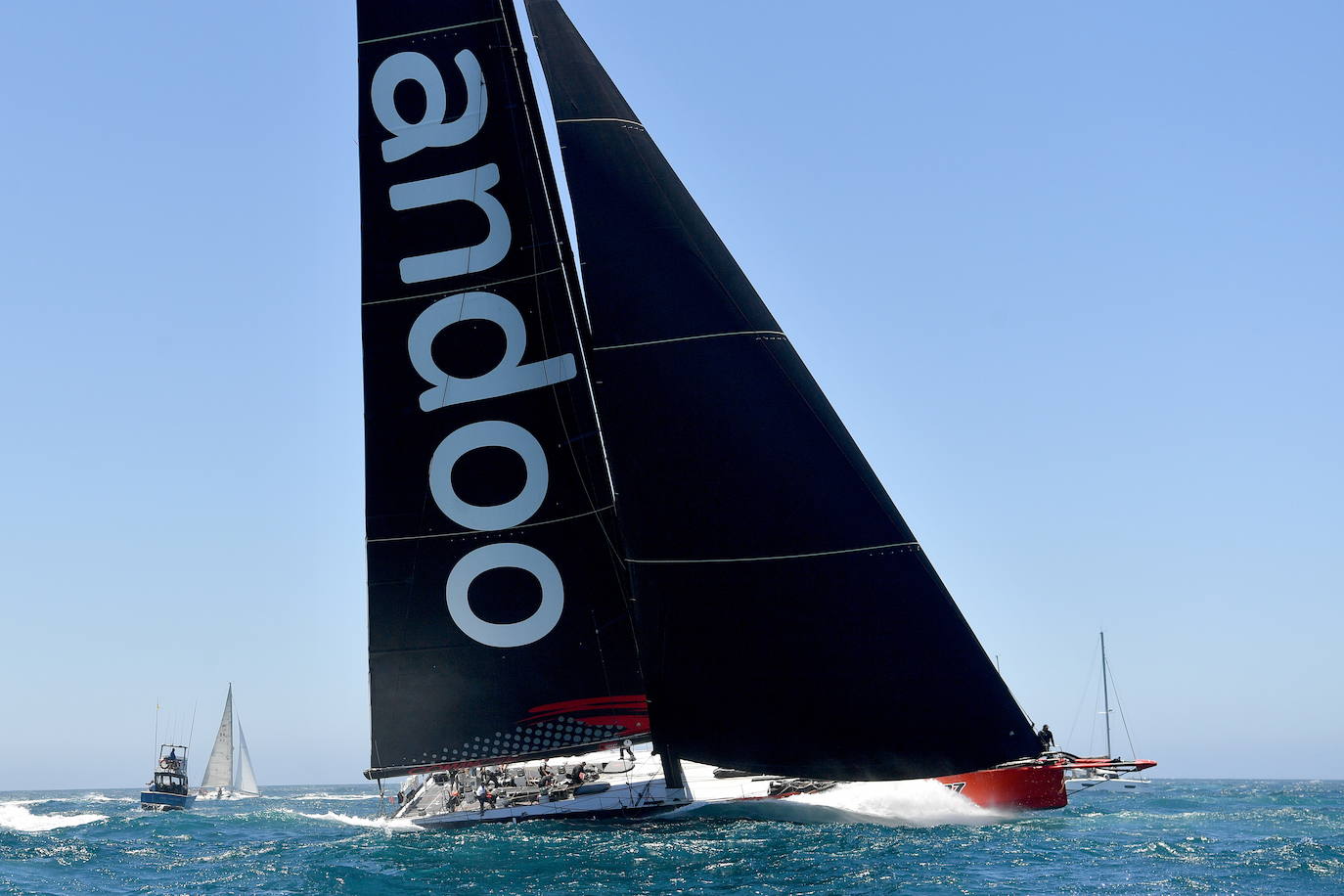 El 'Andoo Comanche', en un momento de la travesía entre Sydney y Hobart. 