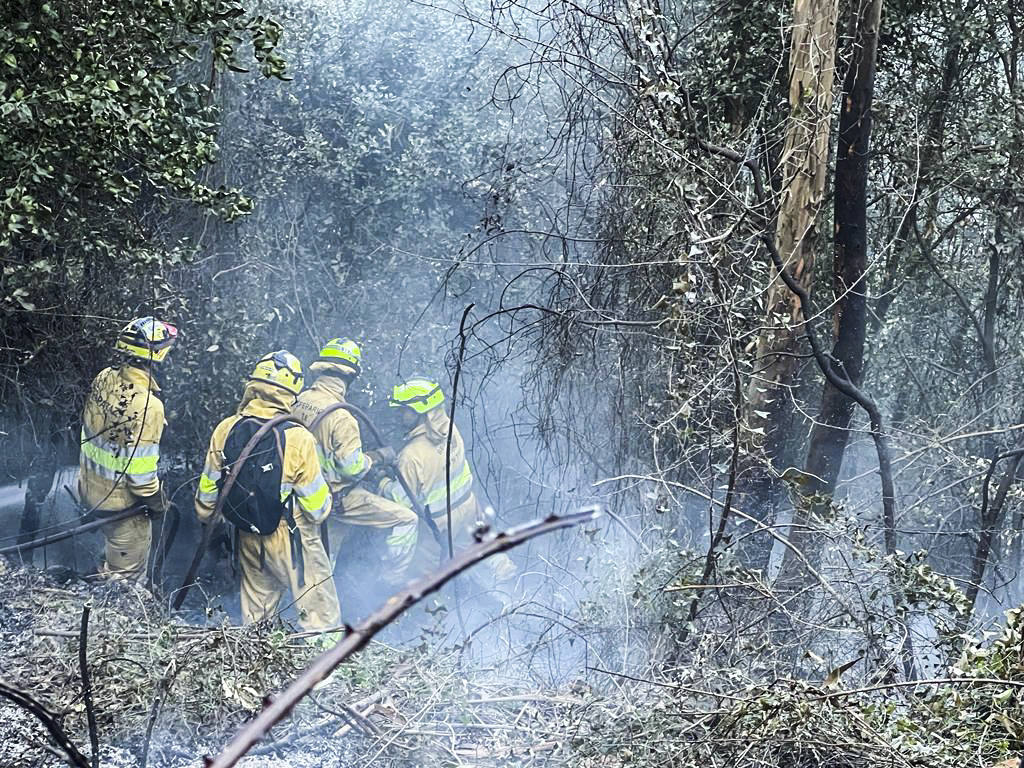 Los efectivos se han concentrado en la ladera sur, donde el fuego estaba más extendido.