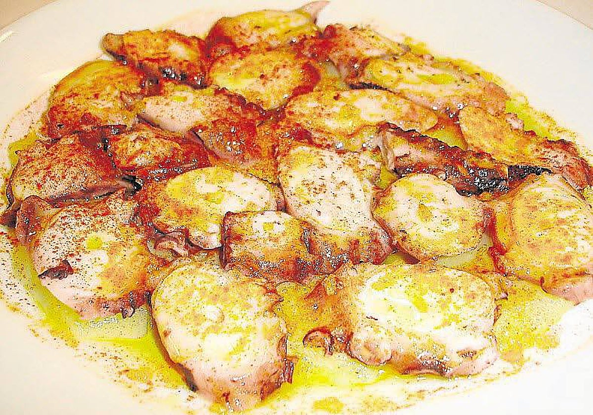 Una ración de pulpo a la montañesa, el aperitivo perfecto.