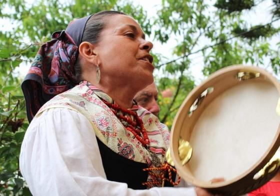 Conchi García Alonso, durante una actuación.