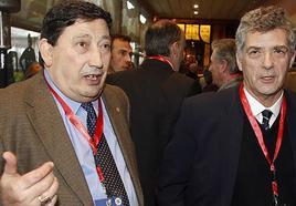Victoriano Sánchez Arminio, junto a Ángel María Villar en 2017, cuando ambos ocupaban aún sus cargos de responsabilidad.