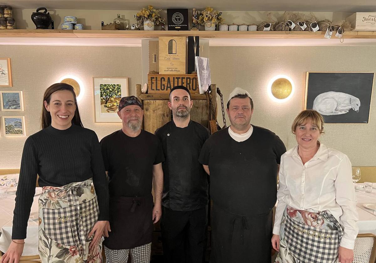 Equipo de la Abacería de la Sal. Leticia, Luis Jesús, Ángel, Antonio José y Pilar