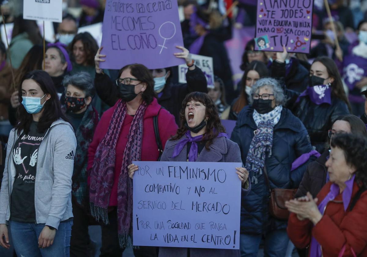 Un momento de la manifestación del 8M de 2022.