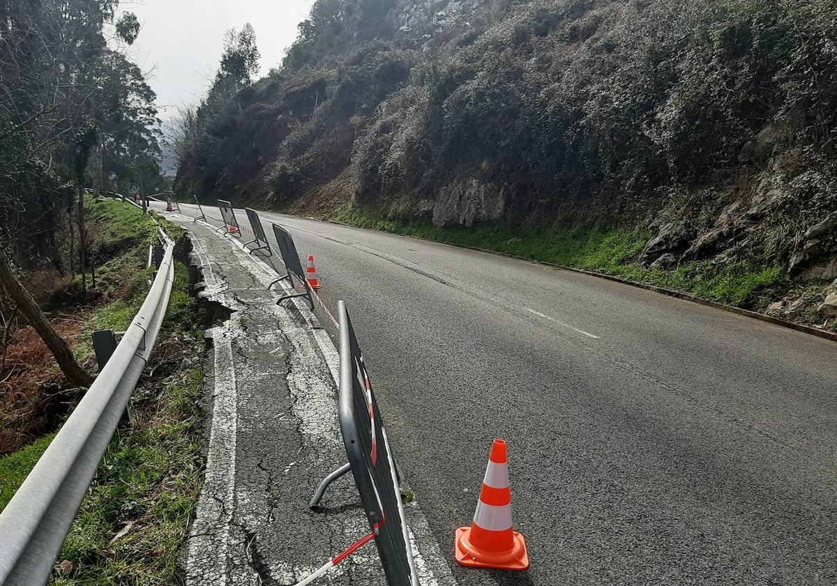 La zona afectada se encuentra vallada