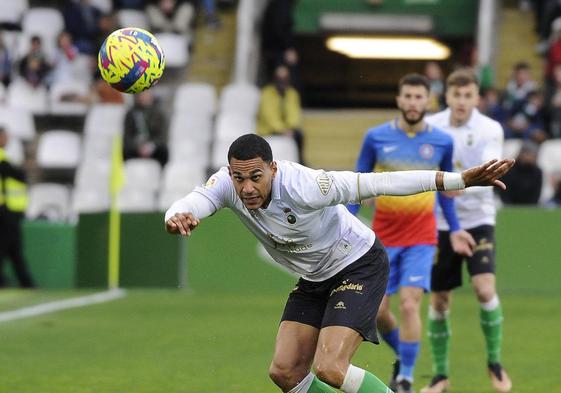 Jordi Mboula, durante el partido ante el Andorra del pasado sábado.