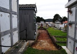 Esta semana han comenzado las obras en el cementerio de Santoña.
