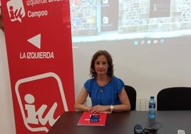 La portavoz de IU en la asamblea de Campoo, María Jesús Gutiérrez.